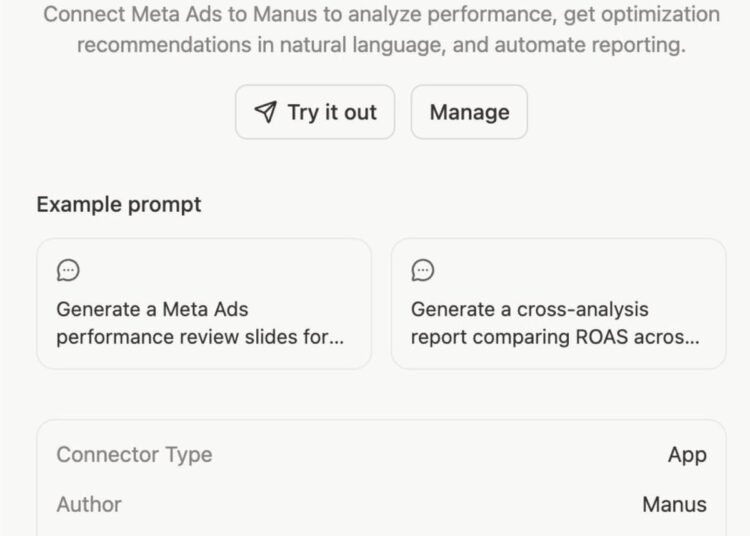 Manus AI lands inside Meta Ads Manager, changing how advertisers work